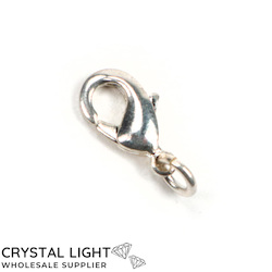 Lobster Clasps: Silver Lobster Clasp with Jump Ring /12mm