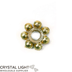 Spacer: Antique Gold Beaded Disc Spacer /5g