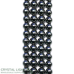 Hematite: Hematite (Magnetic) 8mm Round Beads