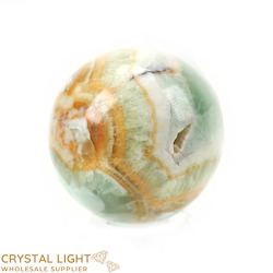 Spheres: Pistachio calcite Sphere /50mm