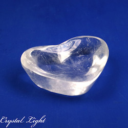 Bowls, Plates & Dishes: Clear Quartz Heart Dish (Single)