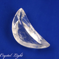 Bowls, Plates & Dishes: Clear Quartz Crescent Dish (Single)