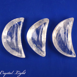 Bowls, Plates & Dishes: Clear Quartz Crescent Dish