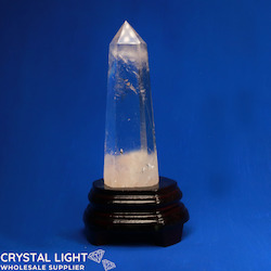 Display Pieces on Stand: Clear Quartz Point on Stand