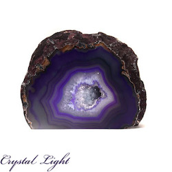 Agate Geodes: Purple Agate Cut Base