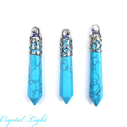 Terminated Pendant: Blue Howlite Long Pendant