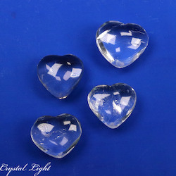 Hearts: Clear Quartz Heart Lot