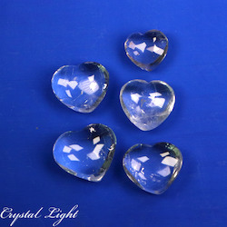 Hearts: Clear Quartz Heart Lot