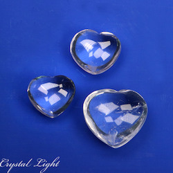 Hearts: Clear Quartz Heart Lot