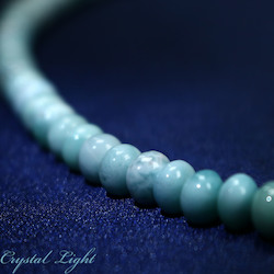 Necklaces: Larimar Beaded Necklace /7mm