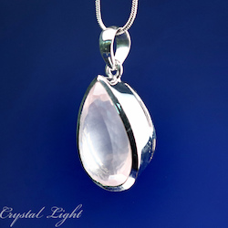 Sterling Silver Pendants: Rose Quartz Faceted Pendant