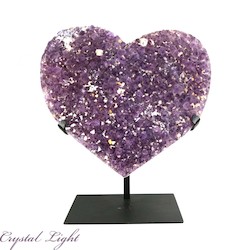 Display Pieces on Stand: Amethyst Druse Heart on Stand