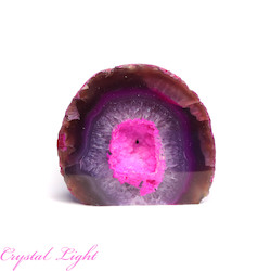 Agate Geodes: Pink Agate Cut Base