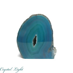 Agate Geodes: Teal Agate Cut Base