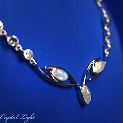 Necklaces: Moonstone & Blue Topaz Necklace