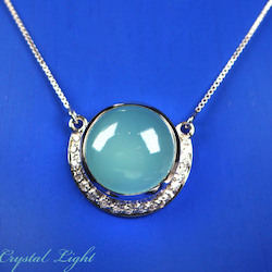 Necklaces: Aqua Chalcedony Necklace