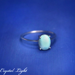 Sterling Silver Rings: Larimar Ring