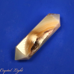 Double Terminated Polished Points: Agate Druse DT Point