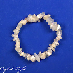 Chip Bead Bracelets: White Moonstone Chip Bracelet