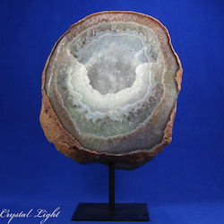 Display Pieces on Stand: Agate Geode on Stand