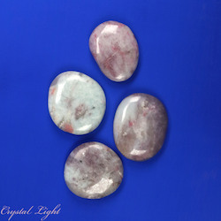 Flatstone Individuals and Lots: Quartz with Pink Tourmaline Flatstone Lot