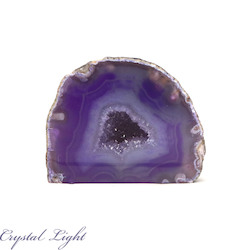 Agate Geodes: Purple Agate Cut Base