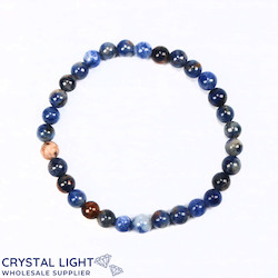 6-7mm Round Bead Bracelets: Sodalite Bracelet 6mm