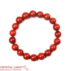 10mm Round Bead Bracelets: Red Jasper Bracelet 10mm