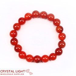 10mm Round Bead Bracelets: Red Agate Bracelet 10mm