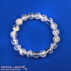 10mm Round Bead Bracelets: Clear Quartz Bracelet 10mm