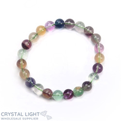 8-9mm Round Bead Bracelets: Fluorite Bracelet 8mm