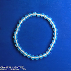 6-7mm Round Bead Bracelets: Opalite Bracelet 6mm