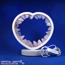 Portal Lamps: Rose Quartz Heart Portal Lamp