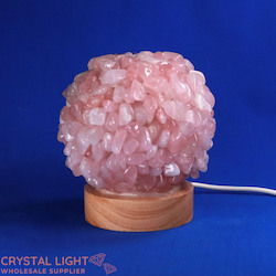 Sphere Lamps: LED Ball Lamp - Rose Quartz