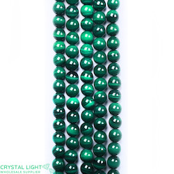 4,6 & 7mm Bead: Malachite Beads 6mm