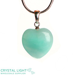 Sterling Silver Pendants: Amazonite Mini Heart Pendant