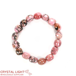 Tumble Bead Bracelets: Rhodonite Tumble Bracelet