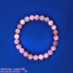 8-9mm Round Bead Bracelets: Kunzite Bracelet 8mm