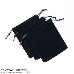 Gift Boxes & Pouches: Black Pull-String Velvet Pouch