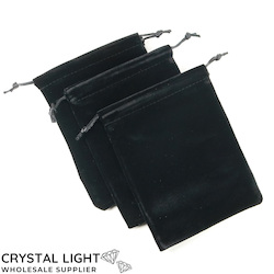 Gift Boxes & Pouches: Black Pull-String Velvet Pouch