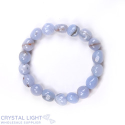 Tumble Bead Bracelets: Blue Lace Agate Tumble Bracelet