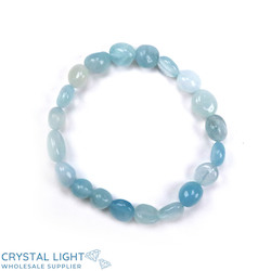 Tumble Bead Bracelets: Aquamarine Tumble Bracelet Small