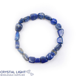 Tumble Bead Bracelets: Lapis Lazuli Tumble Bracelet Small