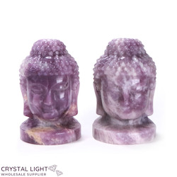 Buddhas: Lepidolite Buddha Head Large