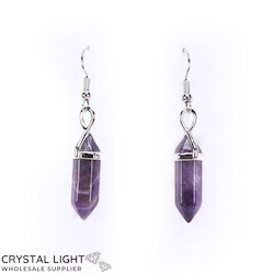 Non-Sterling Silver Earrings: Amethyst DT Earrings