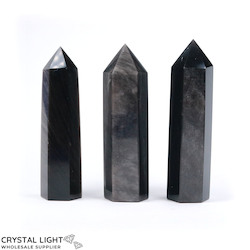 Polished Points By Quantity: Silver Sheen Obsidian Point