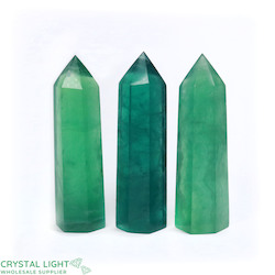 Polished Points By Quantity: Green Fluorite A-grade Point