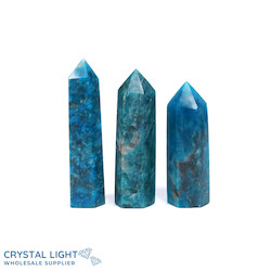 Polished Points By Quantity: Blue Apatite Point