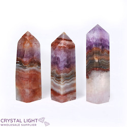 Polished Points By Quantity: Amethyst Agate Point (4-Sided)