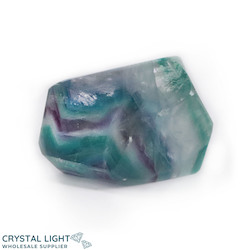 Faceted Shapes: Rainbow Fluorite Faceted Shape